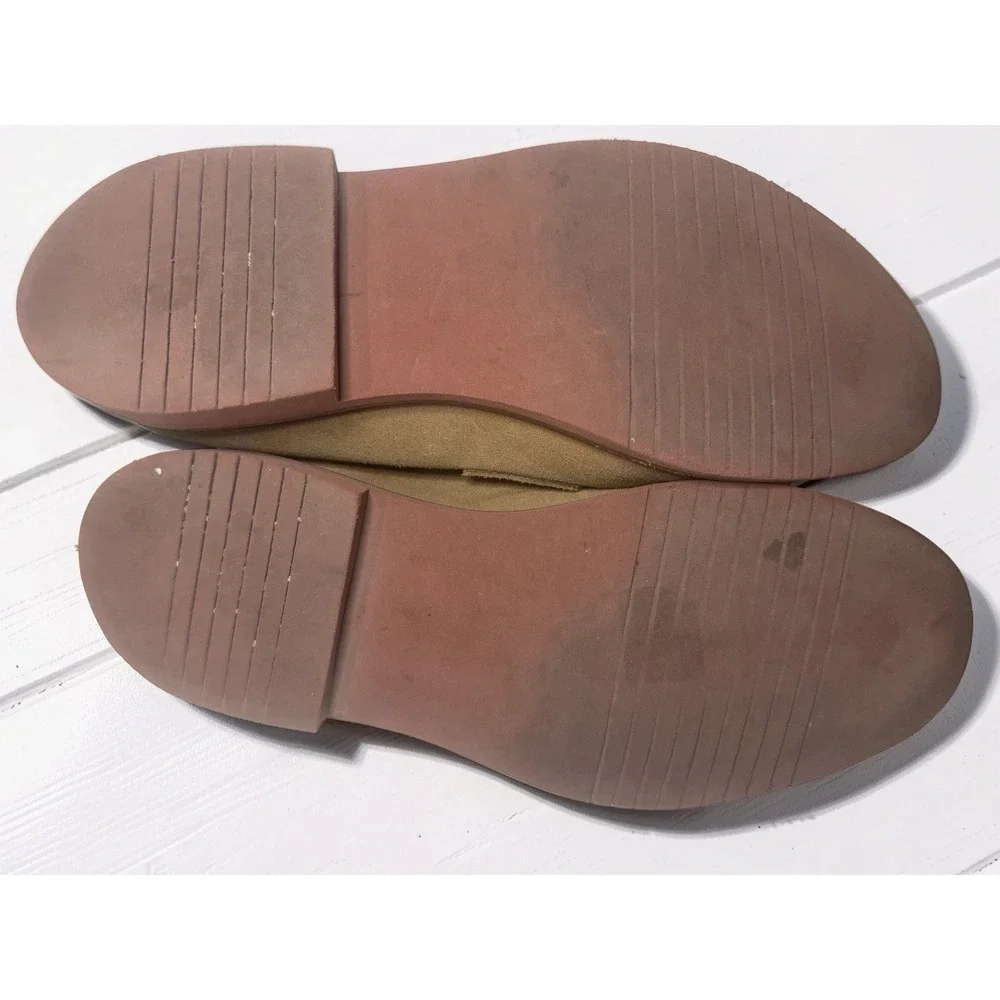 J Crew Kenton Penny Loafers Mens Sz 11 Tan Suede Leather Slip On Shoes A6312 EUC